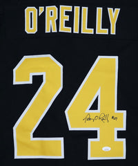 Terry O'Reilly Boston Bruins Signed Autographed Custom Black #24 Jersey JSA Witnessed COA