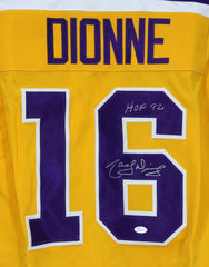 Marcel Dionne Los Angeles Kings Signed Autographed Yellow #16 Custom Jersey JSA Witnessed COA