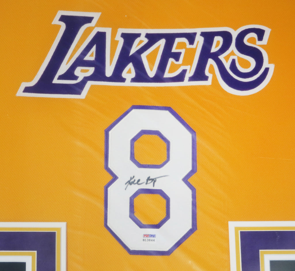 Kobe Bryant Los Angeles Lakers Signed Autographed 41x33 Framed Jersey –