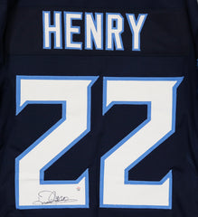Derrick Henry Tennessee Titans Signed Autographed Blue #22 Custom Jersey PAAS COA