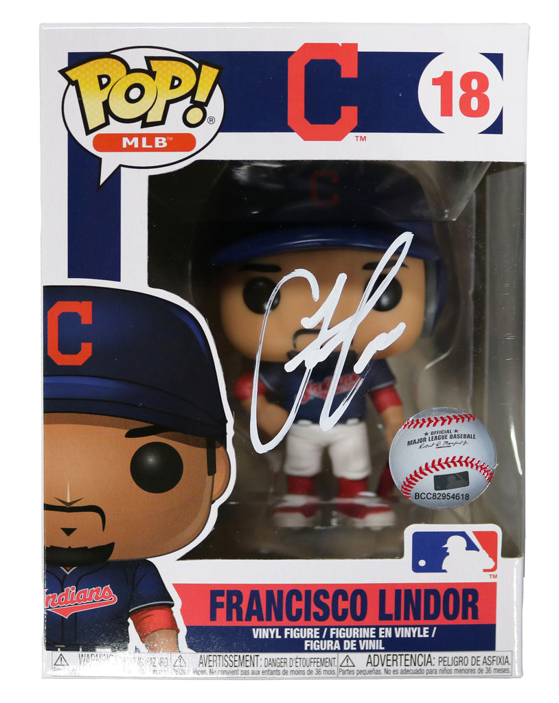 Francisco Lindor Signed Indians #18 MLB Funko Pop! Vinyl Figure