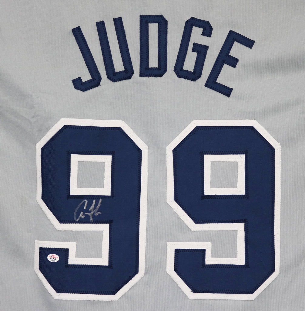 Aaron Judge New York Yankees Signed Autographed Gray #99 Custom Jersey –