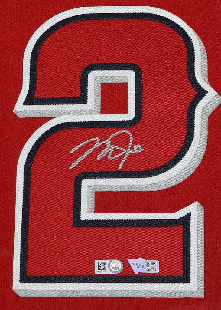 Mike Trout Signed 35x42 Custom Framed Jersey Display (MLB