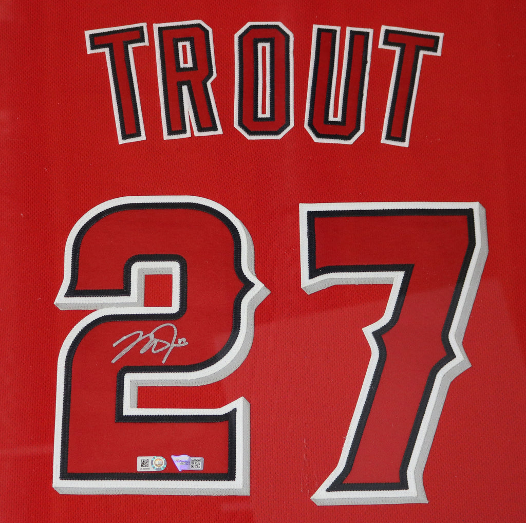 Mike Trout Los Angeles Angels Signed Autographed 41x33 Framed