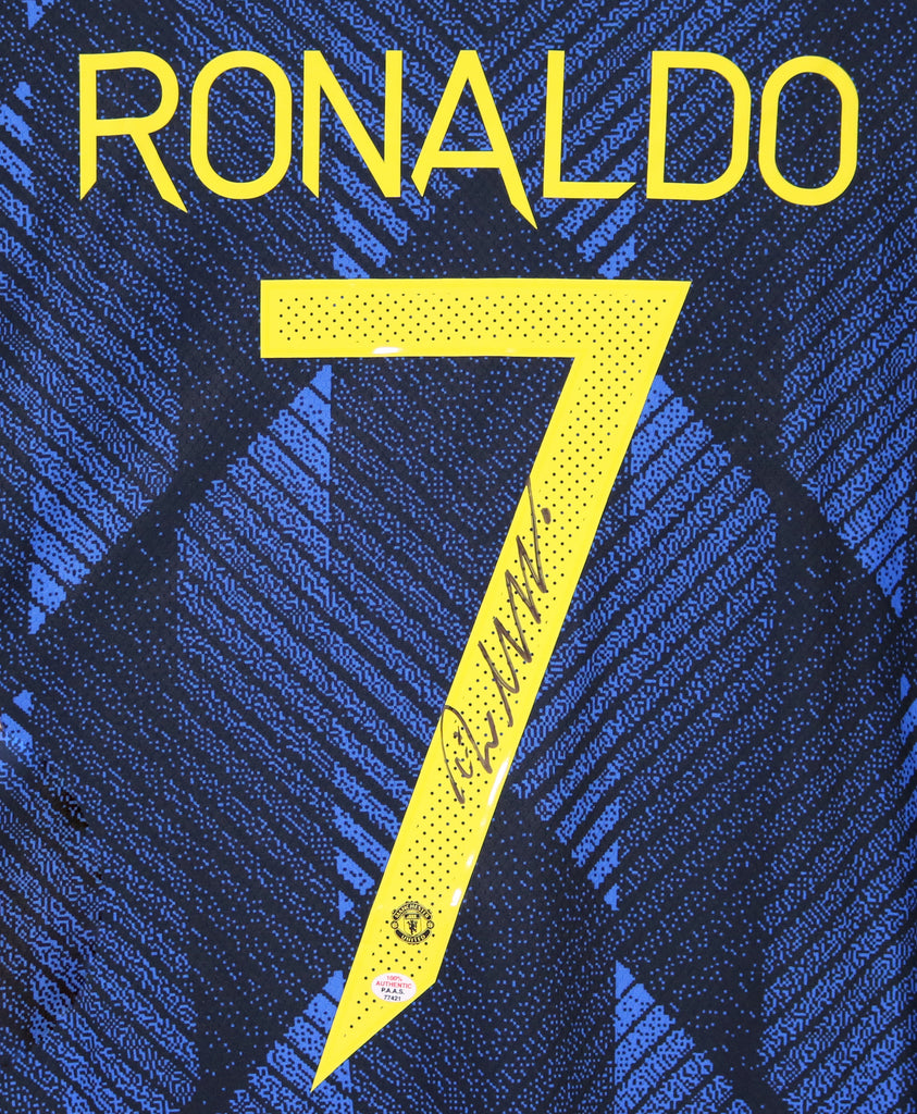 Cristiano Ronaldo Signed Autographed Manchester United Blue #7 Jersey –