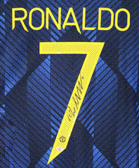 Cristiano Ronaldo Signed Autographed Manchester United Blue #7 Jersey PAAS COA