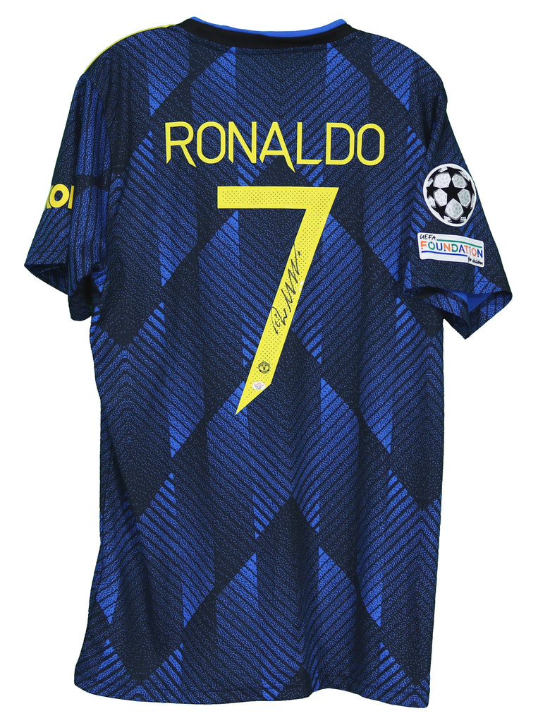 Cristiano Ronaldo Signed Autographed Manchester United Blue #7 Jersey –