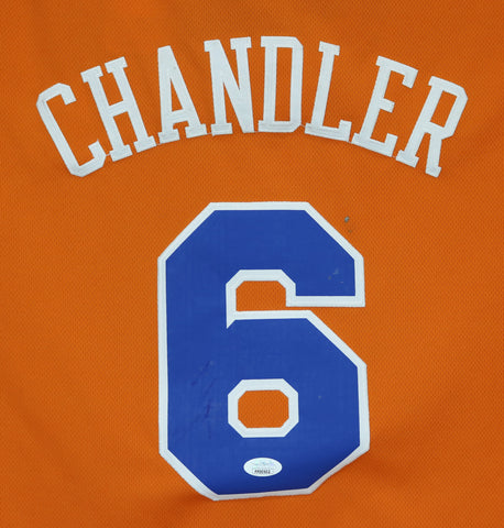Tyson Chandler New York Knicks Signed Autographed Orange Christmas #6 Jersey JSA COA