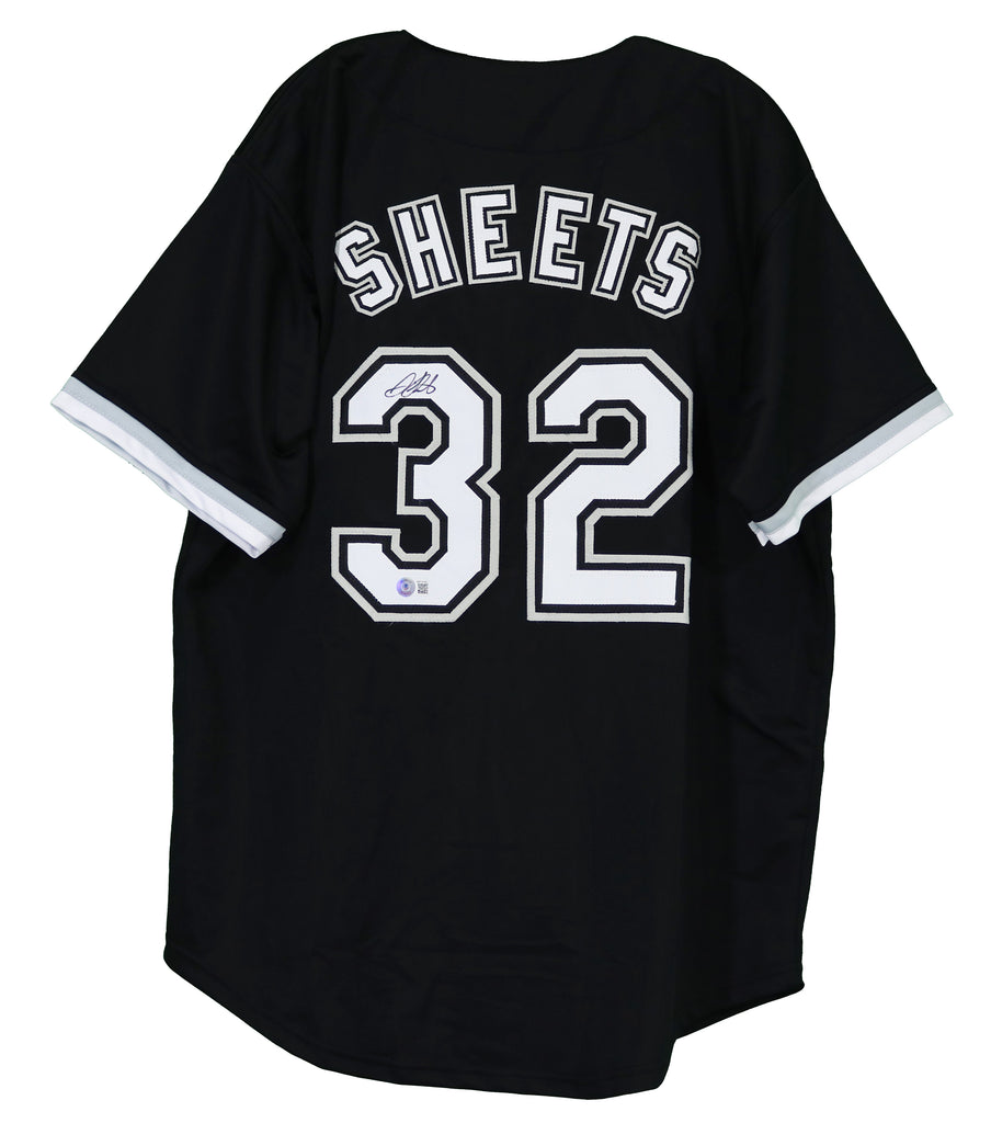 Gavin Sheets Signed Autographed Black Baseball Jersey Beckett COA