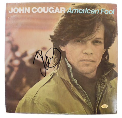 John Cougar Signed Autographed American Fool Vinyl Record Album Cover Pinpoint COA