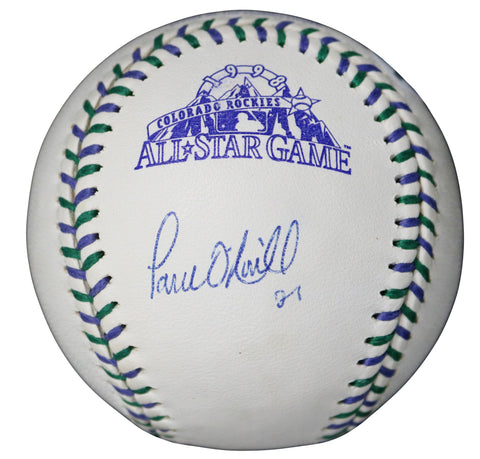 Paul O'Neill New York Yankees Signed Autographed Rawlings 1998 All-Star Game Official Baseball Five Star Grading COA with Display Holder