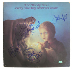 The Moody Blues Signed Autographed Every Good Boy Deserves Favour Record Album Cover Pinpoint COA