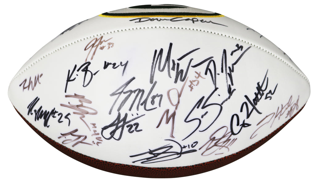 Aaron Rodgers Green Bay Packers Autographed White Panel Football - Signed  on Large Panel