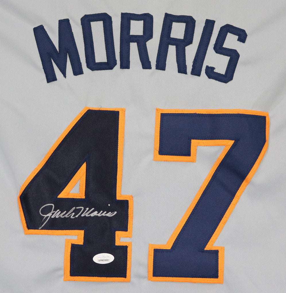 Jack Morris Detroit Tigers Signed Autographed Gray #47 Custom Jersey –