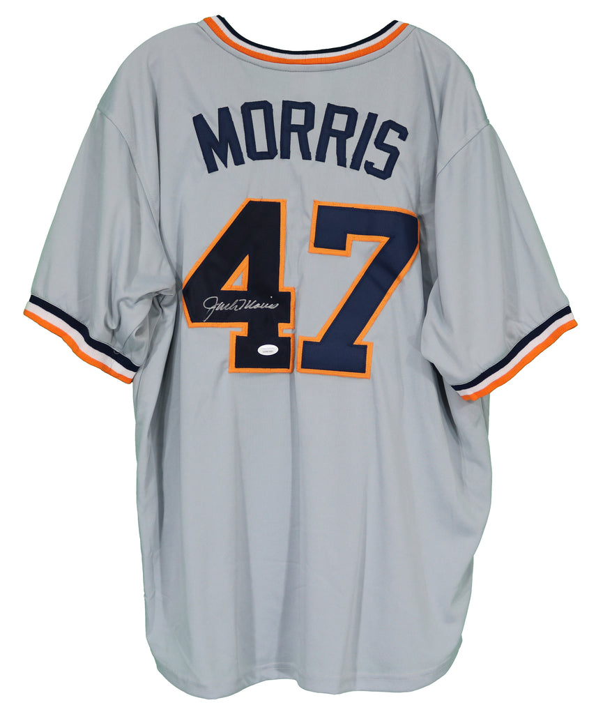 Jack Morris Detroit Tigers Signed Autographed Gray #47 Custom Jersey –