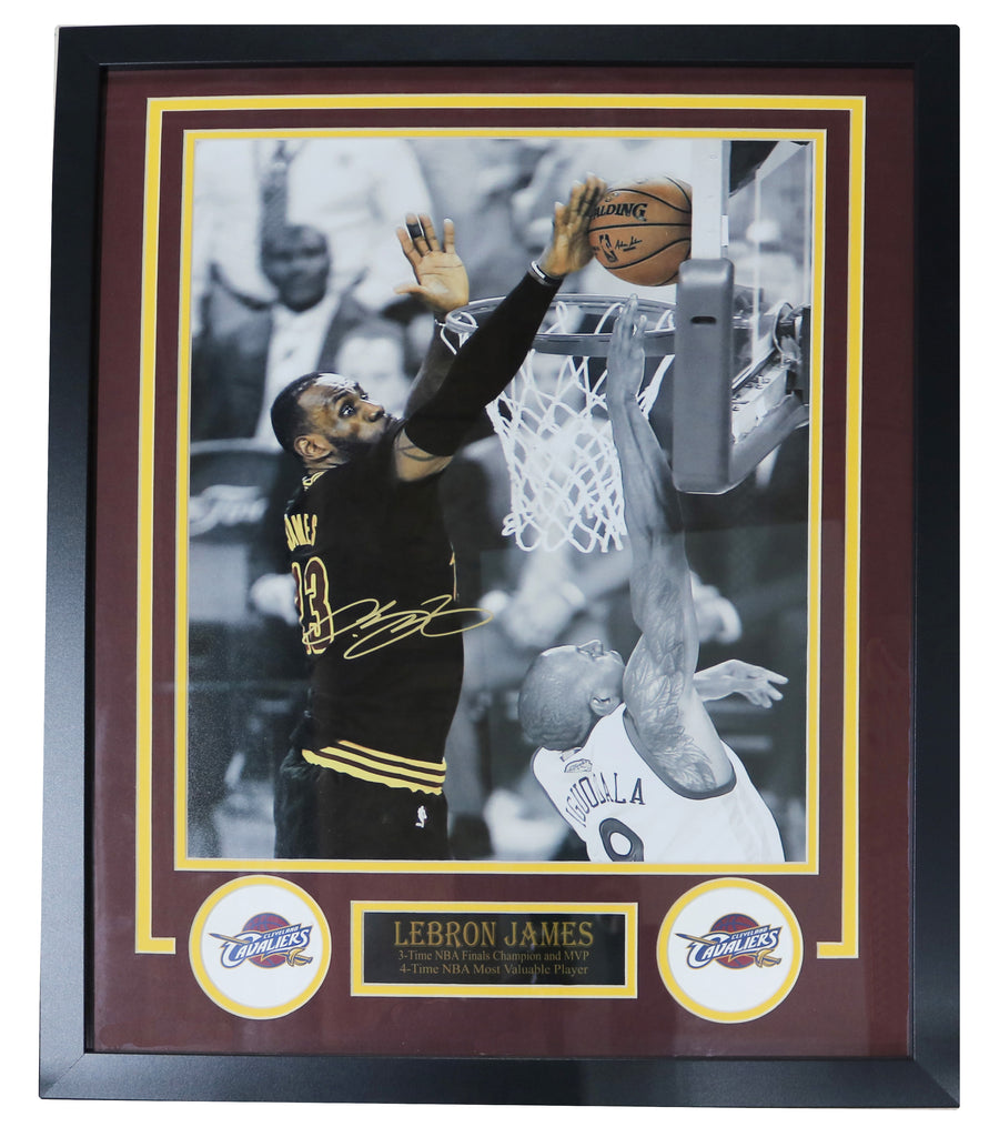 Lebron James Autographed Framed Cavaliers Jersey