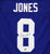 Daniel Jones New York Giants Signed Autographed Blue #8 Custom Jersey Beckett Witness Certification - SPOTS