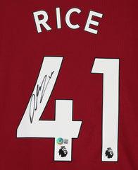 Declan Rice Signed Autographed West Ham United Red #41 Jersey Beckett Certification