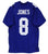 Daniel Jones New York Giants Signed Autographed Blue #8 Custom Jersey Beckett Witness Certification - SPOTS