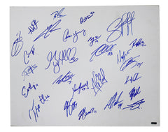 Kansas City Royals 2015 World Series Champions Team Signed Autographed 16" x 20" Canvas Artboard Authenticated Ink COA