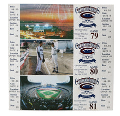 Cleveland Indians vs. Chicago White Sox The Final Series Cleveland Municipal Stadium 3 Ticket Strip