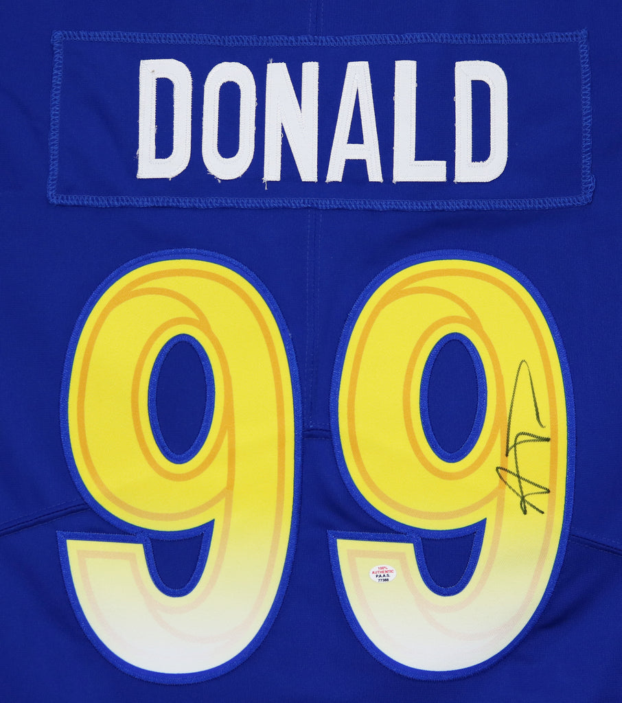 Aaron Donald Los Angeles Rams Signed Autographed Blue #99 Jersey –