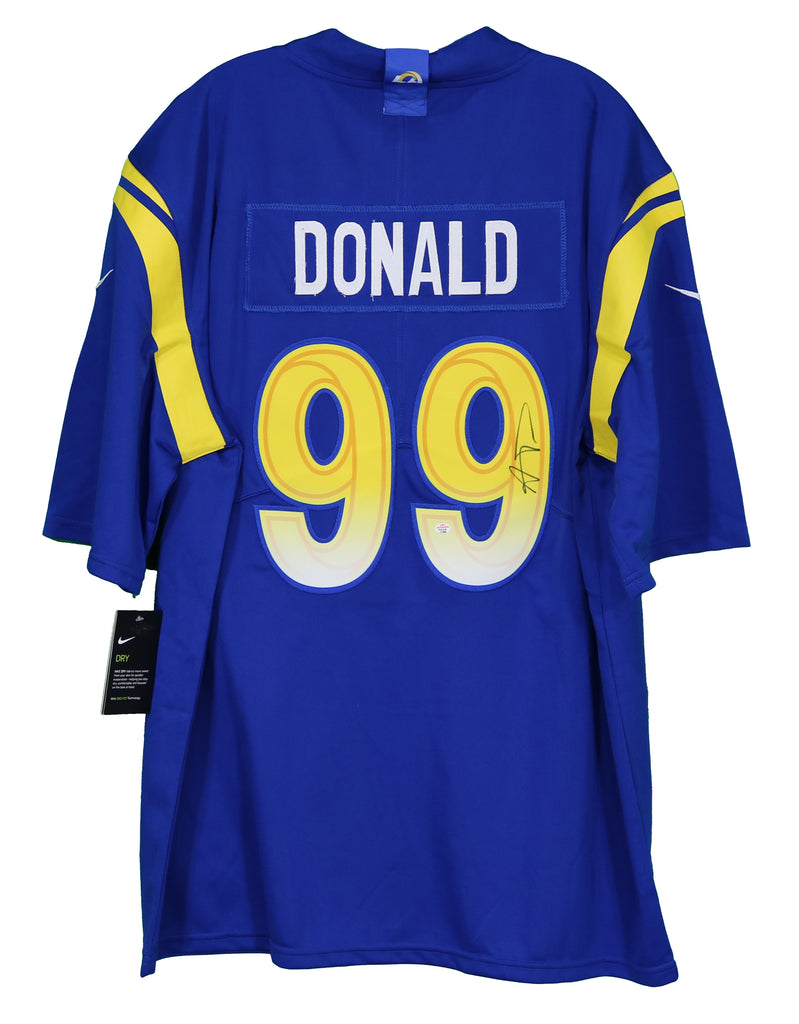 Aaron Donald Los Angeles Rams Signed Autographed Blue #99 Jersey –