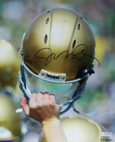 Joe Montana Notre Dame Fighting Irish Signed Autographed 11" x 14" Photo Heritage Authentication COA