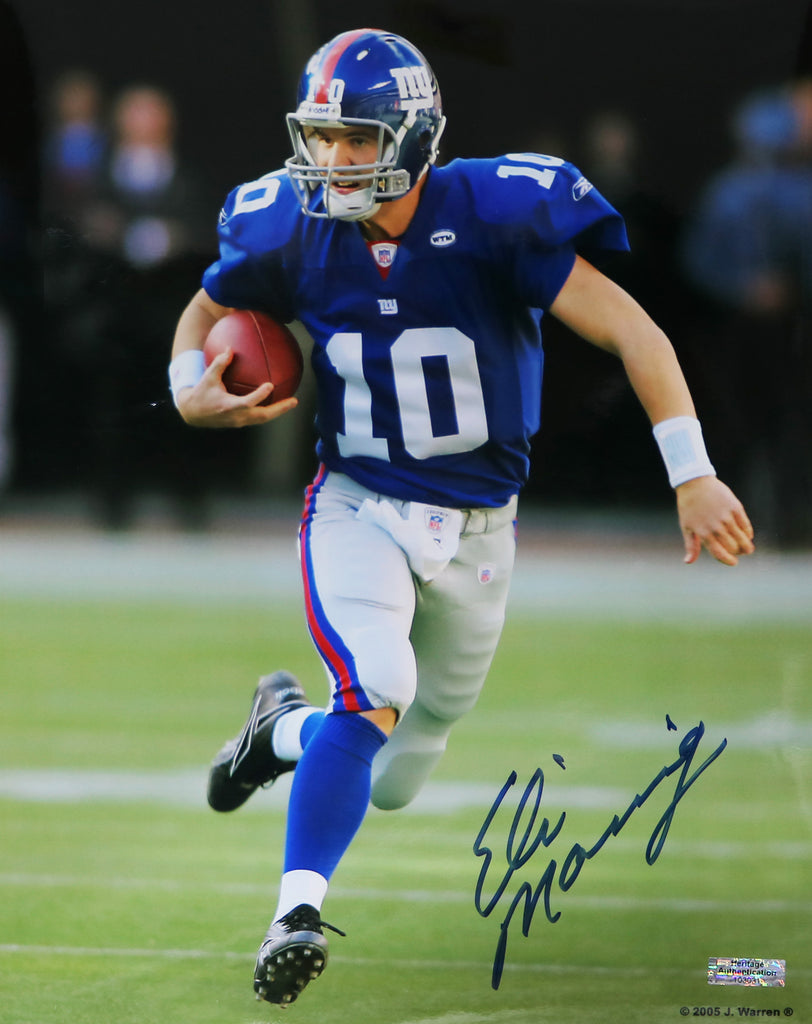 Eli Manning Giants signed 11x14 Spotlight photo SuperBowl MVP Scramble  Fanatics
