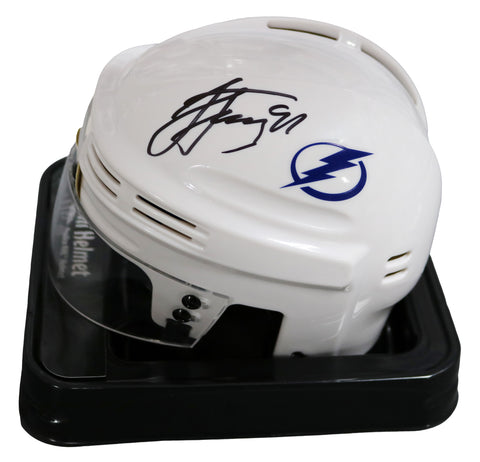Steven Stamkos Tampa Bay Lightning Signed Autographed White Hockey Mini Helmet Heritage Authentication COA