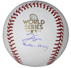 George Springer Houston Astros Signed Autographed "Houston Strong" 2017 World Series Official Baseball USA Sports Marketing COA with Display Holder