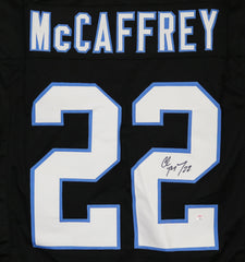 Christian McCaffrey Carolina Panthers Signed Autographed Black #22 Custom Jersey PAAS COA