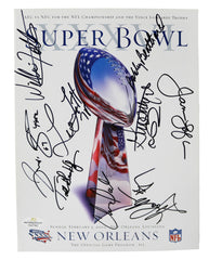 Super Bowl XXXVI 36 St. Louis Rams vs. New England Patriots Signed Autographed Game Program Five Star Grading COA - Chris Doleman James Lofton