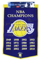 Los Angeles Lakers Signed Autographed Championship Banner Authenticated Ink COA Abdul-Jabbar