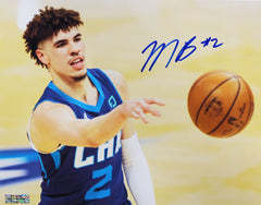 LaMelo Ball Charlotte Hornets Signed Autographed 8-1/2" x 11" Passing Photo Heritage Authentication COA