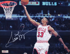Scottie Pippen Chicago Bulls Signed Autographed 8-1/2" x 11" Layup Photo Heritage Authentication COA