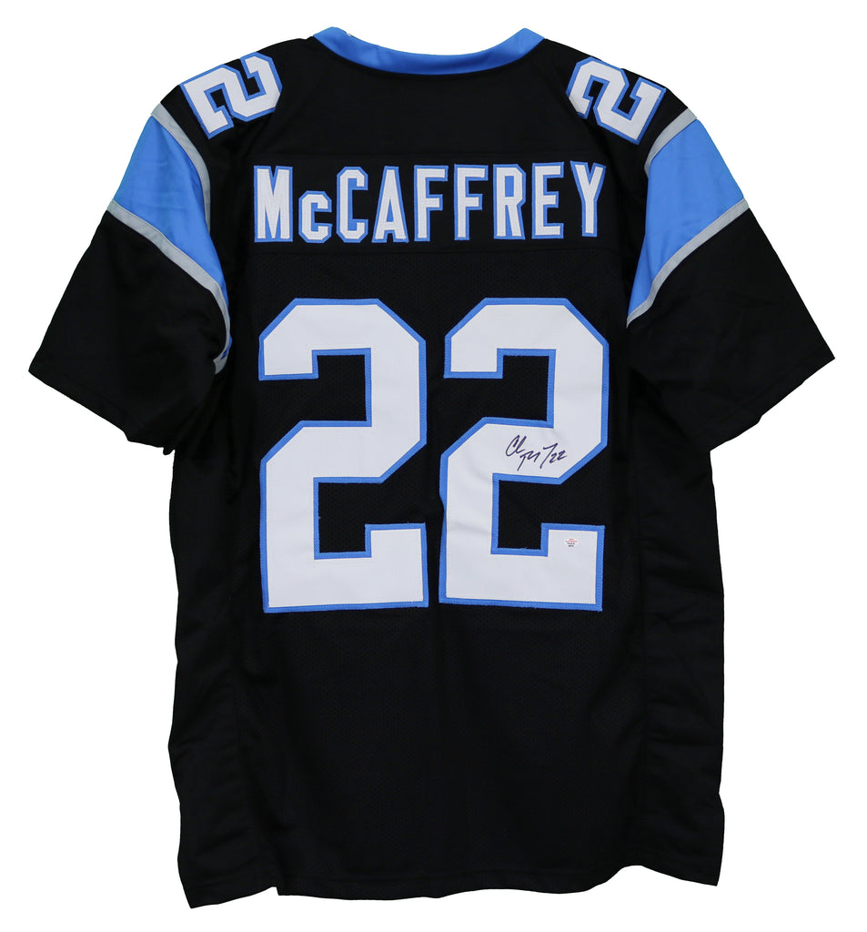 Sports-Autographs Christian McCaffrey Carolina Panthers Autographed Black Custom Jersey