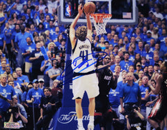 Dirk Nowitzki Dallas Mavericks Signed Autographed 8-1/2" x 11" Finals Photo Heritage Authentication COA