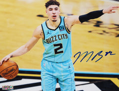 LaMelo Ball Charlotte Hornets Signed Autographed 8-1/2" x 11" Dribbling Photo Heritage Authentication COA