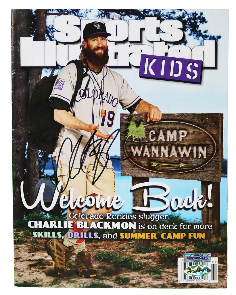Charlie Blackmon Rockies Signed Sports Illustrated Kids Magazine –