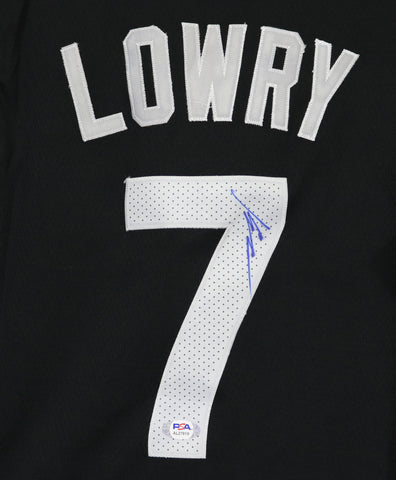 Kyle Lowry Toronto Raptors Signed Autographed Black #7 Jersey Blue Auto PSA COA