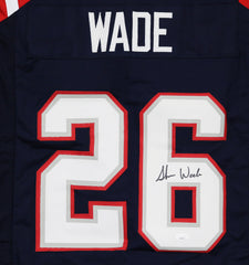 Shaun Wade New England Patriots Signed Autographed Blue #26 Custom Jersey JSA COA