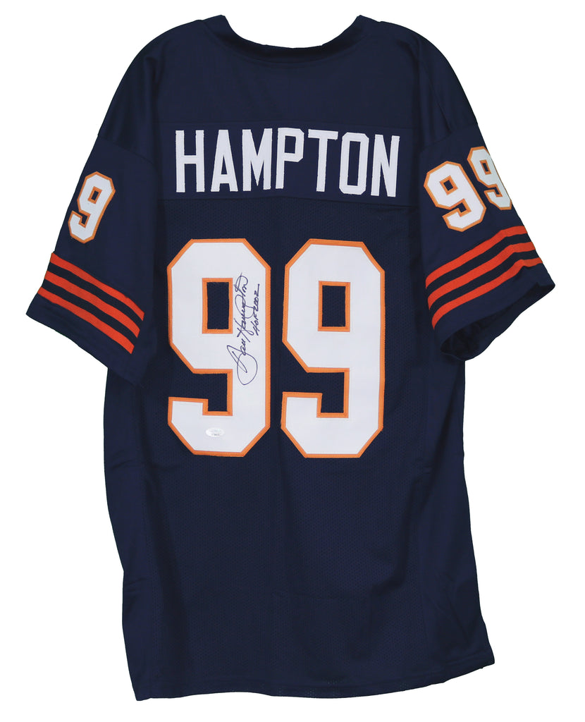 Dan Hampton Chicago Bears Signed Autographed Blue #99 Custom Jersey –