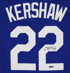 Clayton Kershaw Los Angeles Dodgers Signed Autographed Blue #22 Jersey Heritage Authentication COA