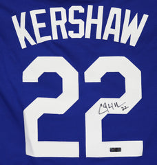 Clayton Kershaw Los Angeles Dodgers Signed Autographed Blue #22 Jersey Heritage Authentication COA