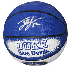 Javin DeLaurier Duke Blue Devils Signed Autographed Spalding Blue Devils Logo Mini Basketball