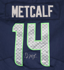 DK Metcalf Seattle Seahawks Signed Autographed Blue #14 Jersey PAAS COA