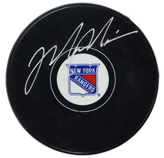 Mark Messier New York Rangers Signed Autographed Rangers Logo NHL Hockey Puck Global COA with Display Holder