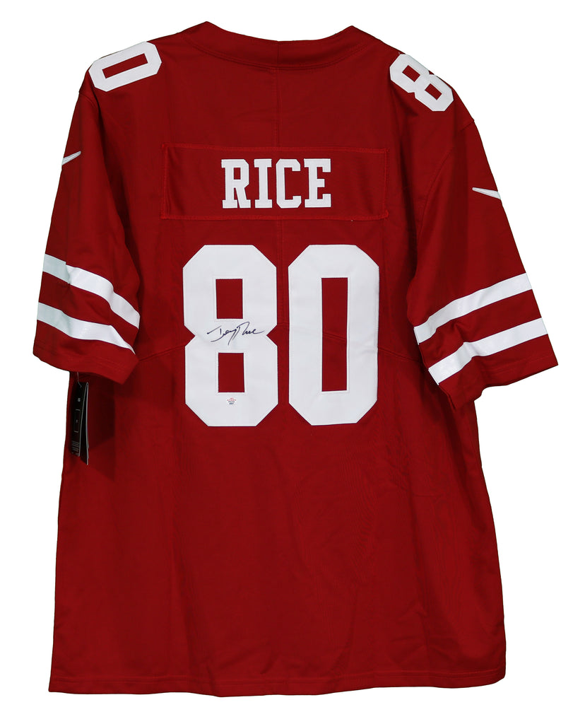 Jerry Rice San Francisco 49ers Signed Autographed Red #80 Jersey –