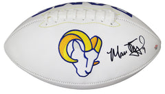 Matthew Stafford Los Angeles Rams Signed Autographed White Panel Logo Football PAAS COA
